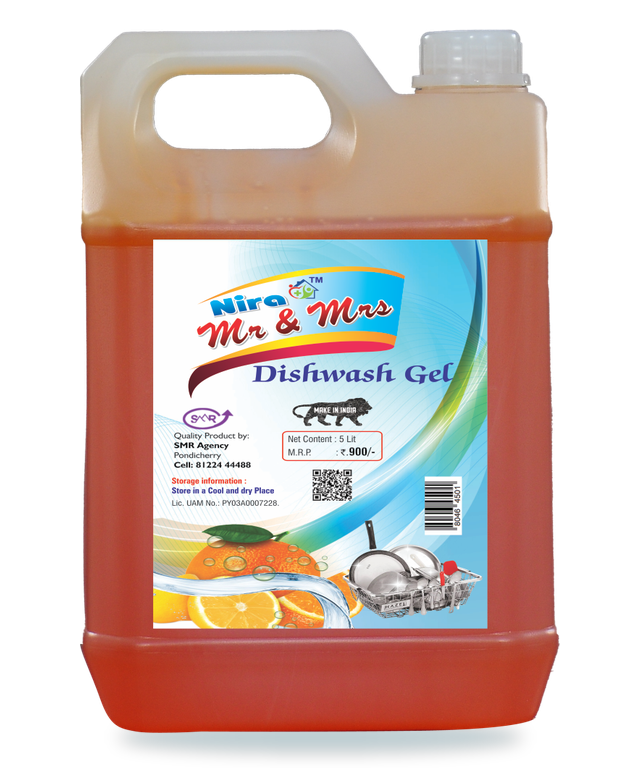 Dishwash Gel (5 L) by Nira India