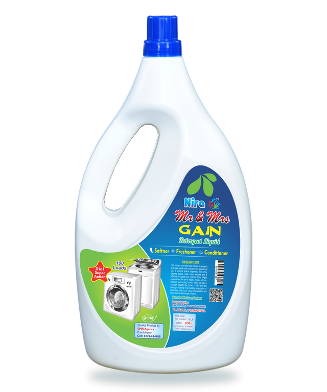 Gain Detergent Liquid – 3 in 1 (5 L)